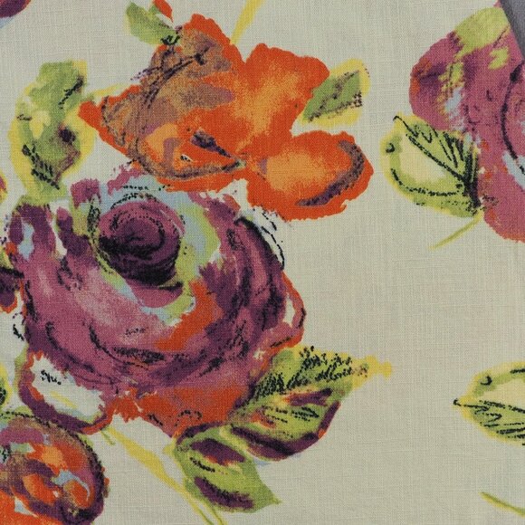 J Jill Skirt Womens 6 Petite Floral Cream Midi A Line Lagenlook Boho Fairy - Picture 8 of 9